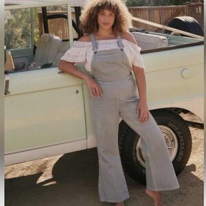 Christy‎ Dawn The Billy Overall in Railroad Stripe Denim Size 27